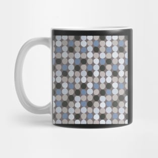 Midcentury Modern Dots - Blue and Charcoal Gray Palette Mug